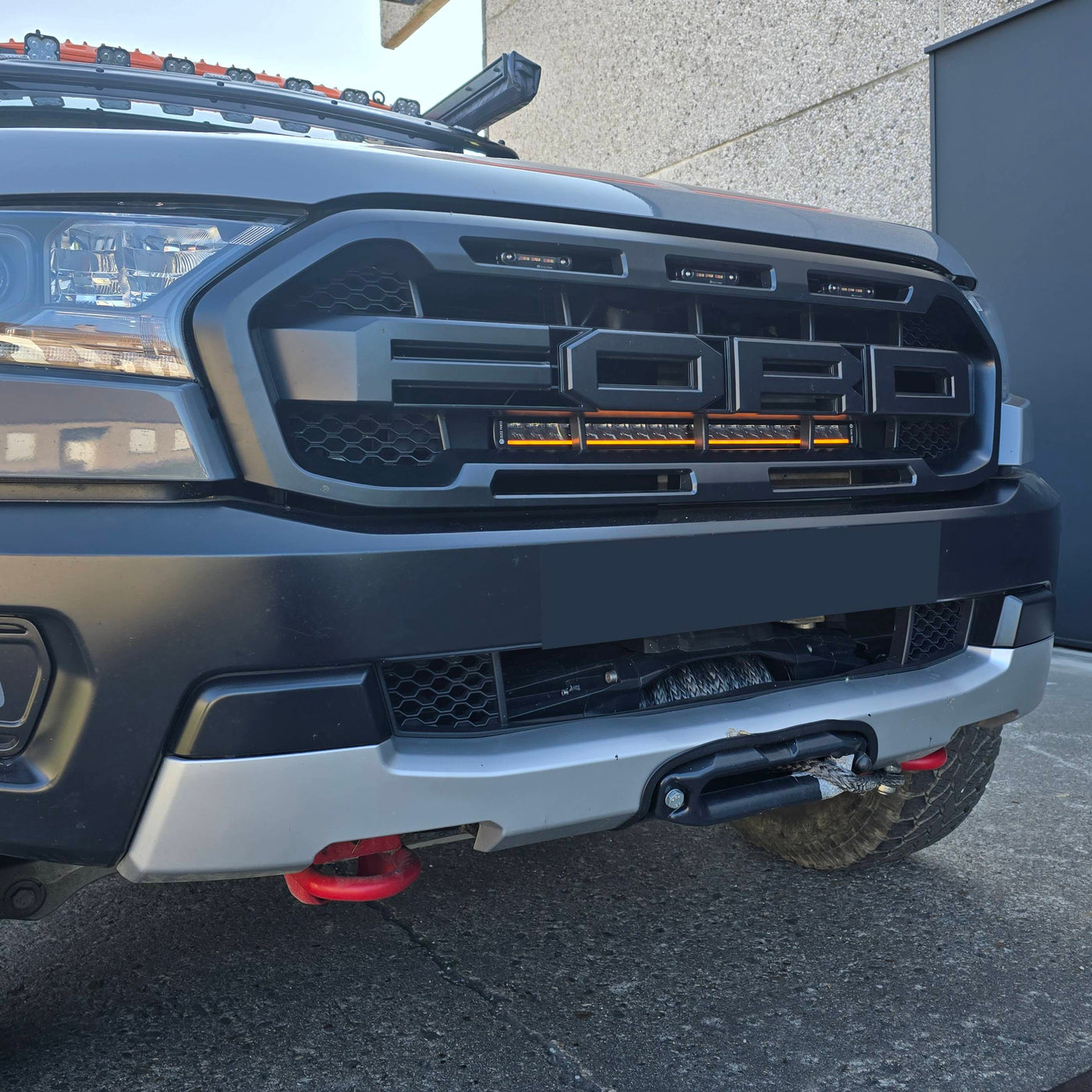 Shadow Vision 20" light bar hidden integration kit Ford Ranger Raptor 2018-2022