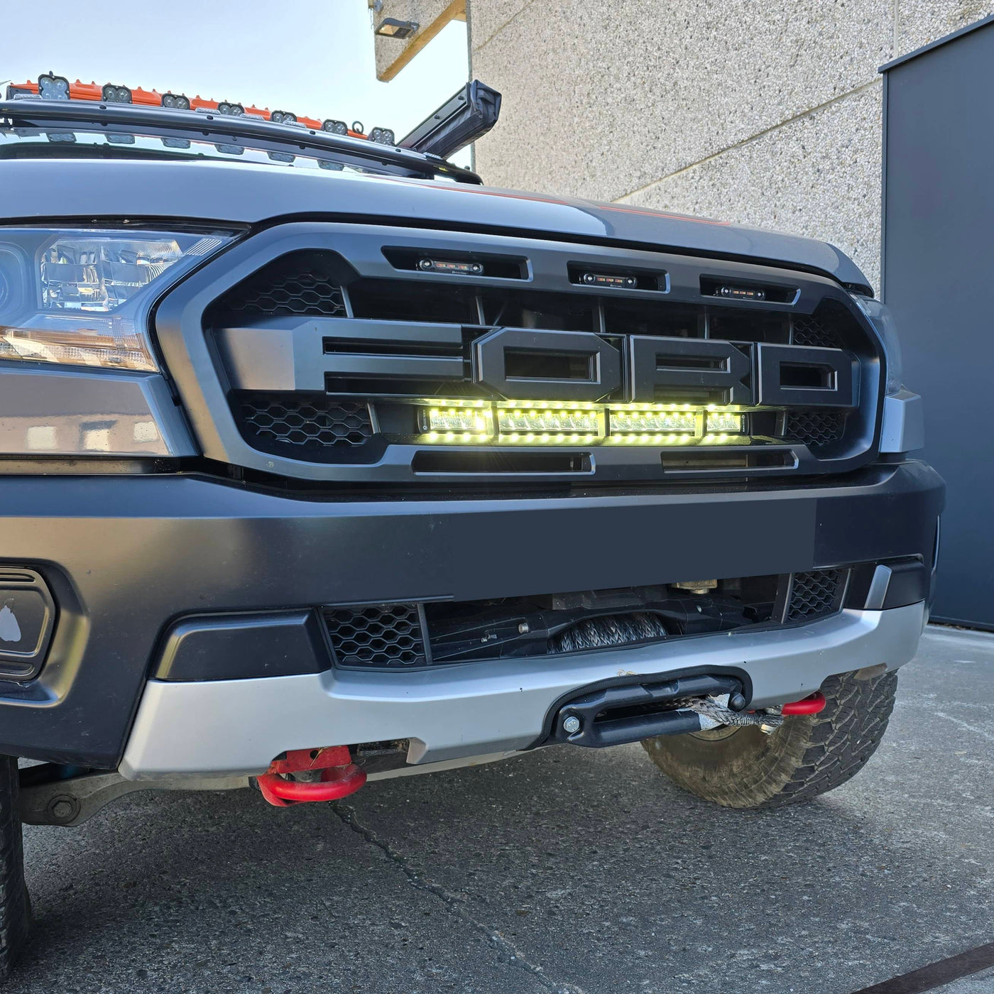 Shadow Vision 20" light bar hidden integration kit Ford Ranger Raptor 2018-2022